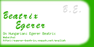 beatrix egerer business card